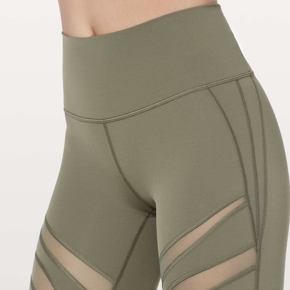 Lululemon Wunder Under Hi-Rise Tight Mesh Green Women's 6 - Picture 4 of 12